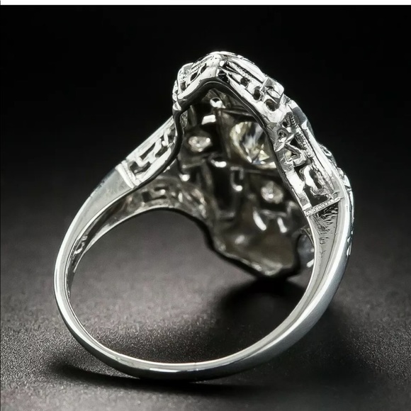 New 925 Silver Vintage Women’s Party sapphire Ring - Picture 4 of 6